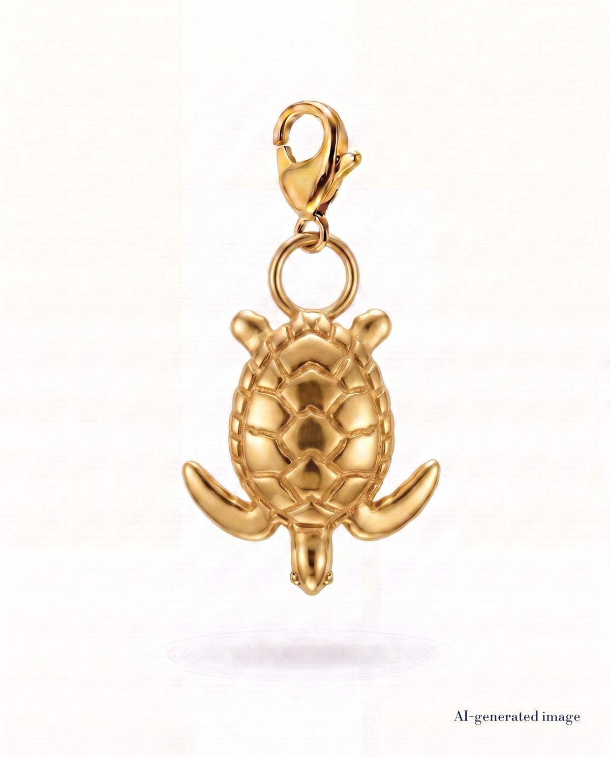 Collectable Hawksbill seaturtle charm 18k PVD gold - product picture